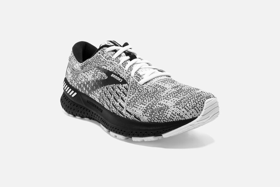 Brooks Adrenaline GTS 21 Road Running Shoes Womens - White/Grey/Black - WVTNZ-5916